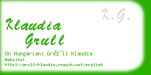 klaudia grull business card